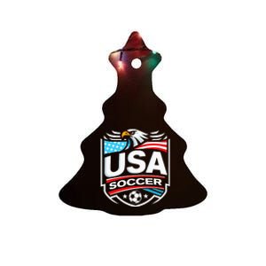 Usa Soccer Ceramic Tree Ornament