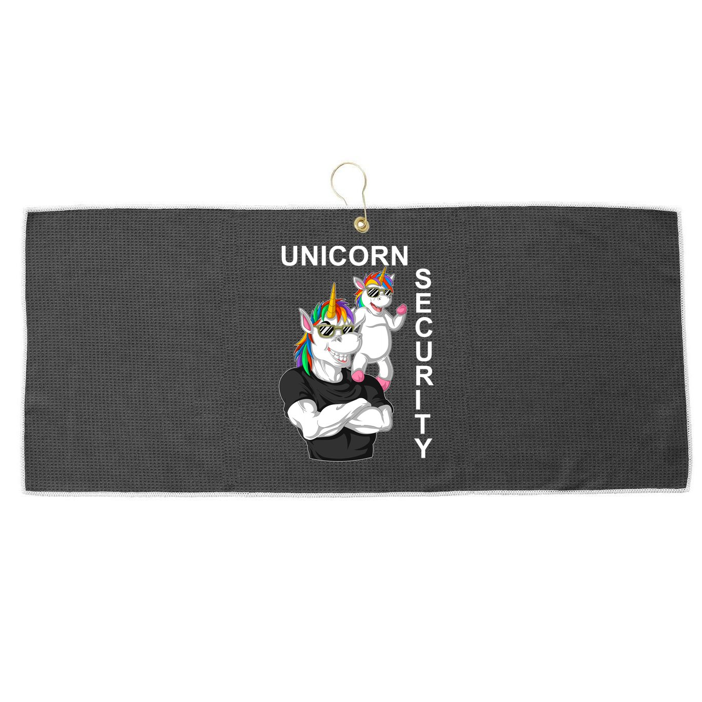 Unicorn Security Large Microfiber Waffle Golf Towel