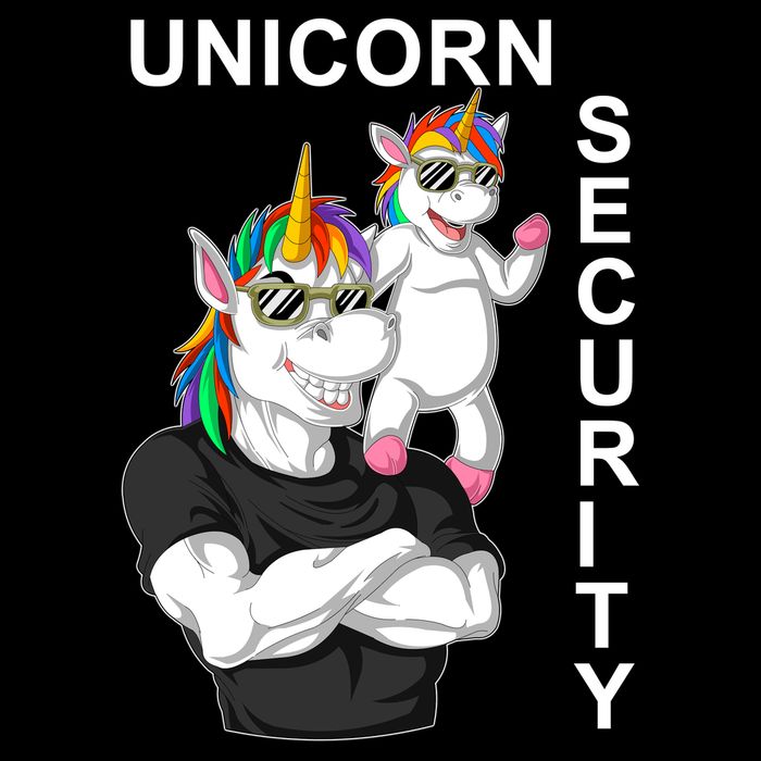 Unicorn Security Cropped Pullover Crew