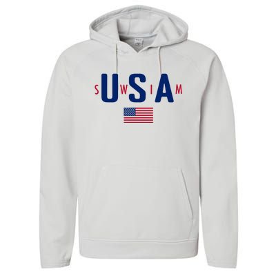 Usa Swim  Usa Summer Swimming 2024 Games Performance Fleece Hoodie