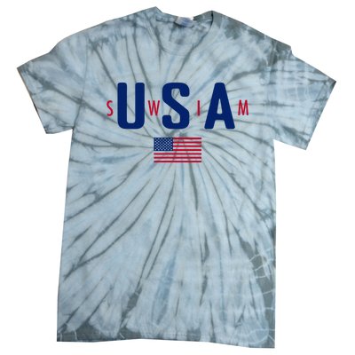 Usa Swim  Usa Summer Swimming 2024 Games Tie-Dye T-Shirt