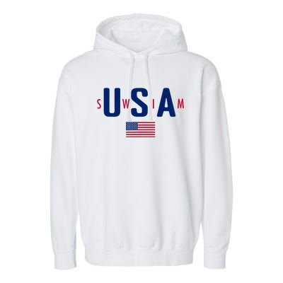 Usa Swim  Usa Summer Swimming 2024 Games Garment-Dyed Fleece Hoodie