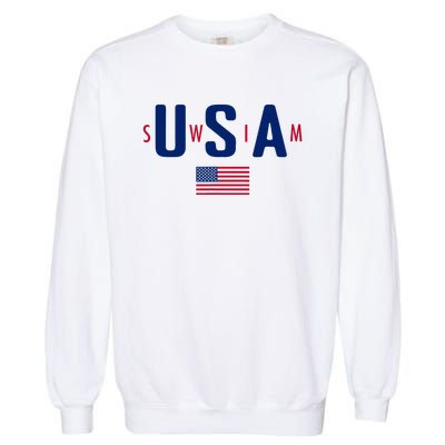 Usa Swim  Usa Summer Swimming 2024 Games Garment-Dyed Sweatshirt