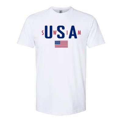 Usa Swim  Usa Summer Swimming 2024 Games Softstyle CVC T-Shirt