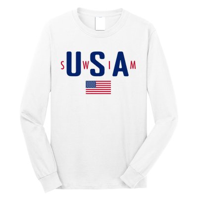 Usa Swim  Usa Summer Swimming 2024 Games Long Sleeve Shirt