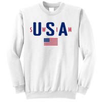 Usa Swim  Usa Summer Swimming 2024 Games Sweatshirt