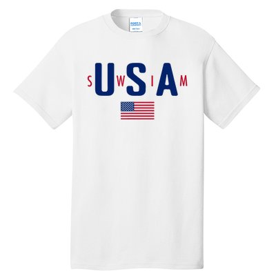 Usa Swim  Usa Summer Swimming 2024 Games Tall T-Shirt