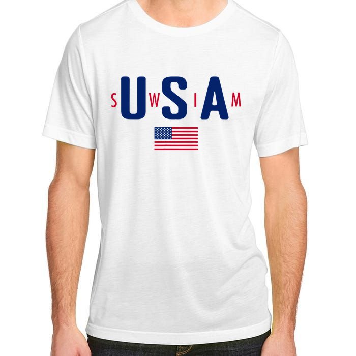 Usa Swim  Usa Summer Swimming 2024 Games Adult ChromaSoft Performance T-Shirt