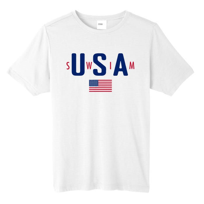 Usa Swim  Usa Summer Swimming 2024 Games Tall Fusion ChromaSoft Performance T-Shirt