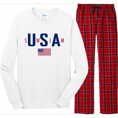 Usa Swim  Usa Summer Swimming 2024 Games Long Sleeve Pajama Set