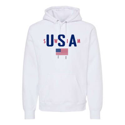 Usa Swim  Usa Summer Swimming 2024 Games Premium Hoodie