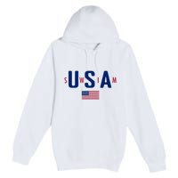 Usa Swim  Usa Summer Swimming 2024 Games Premium Pullover Hoodie