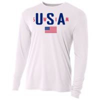 Usa Swim  Usa Summer Swimming 2024 Games Cooling Performance Long Sleeve Crew