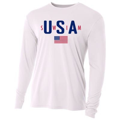 Usa Swim  Usa Summer Swimming 2024 Games Cooling Performance Long Sleeve Crew