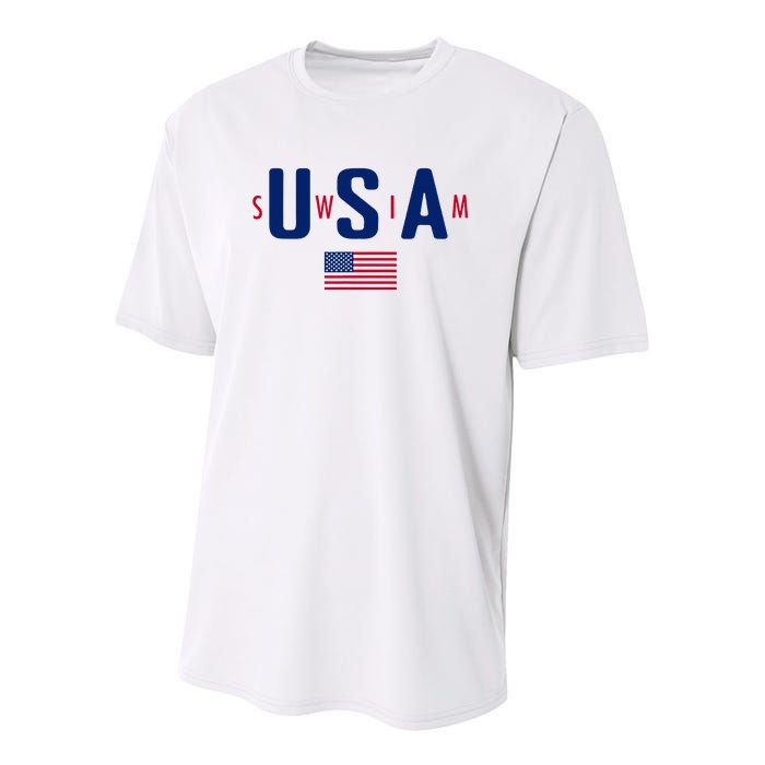 Usa Swim  Usa Summer Swimming 2024 Games Youth Performance Sprint T-Shirt