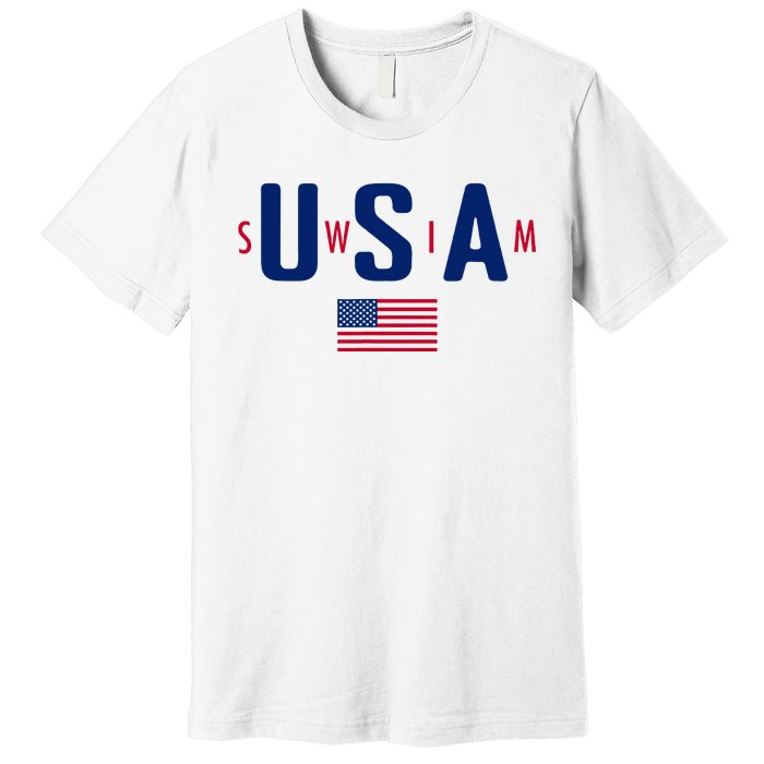 Usa Swim  Usa Summer Swimming 2024 Games Premium T-Shirt