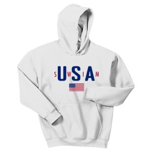 Usa Swim  Usa Summer Swimming 2024 Games Kids Hoodie