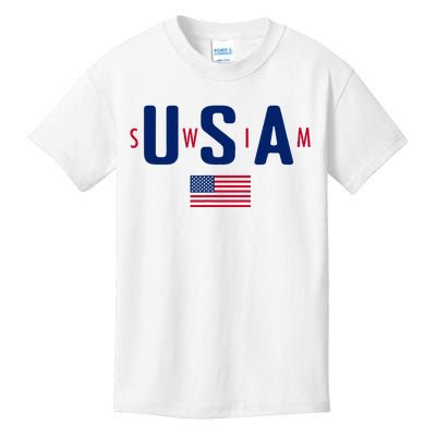 Usa Swim  Usa Summer Swimming 2024 Games Kids T-Shirt