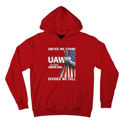 UAW Strong United We Stand Proud Union UAW Red Hoodie