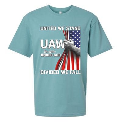 UAW Strong United We Stand Proud Union UAW Red Sueded Cloud Jersey T-Shirt