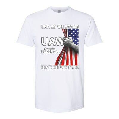 UAW Strong United We Stand Proud Union UAW Red Softstyle® CVC T-Shirt