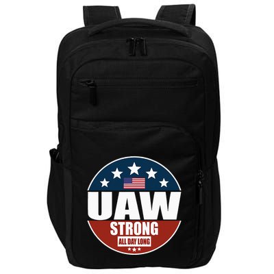 Uaw Strong Uaw Pride Uaw Laborer Worker Impact Tech Backpack