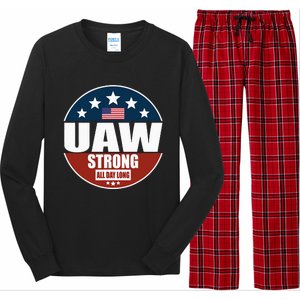 Uaw Strong Uaw Pride Uaw Laborer Worker Long Sleeve Pajama Set