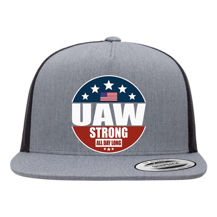 Uaw Strong Uaw Pride Uaw Laborer Worker Flat Bill Trucker Hat