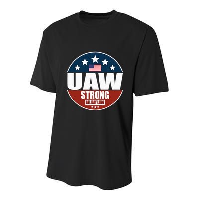 Uaw Strong Uaw Pride Uaw Laborer Worker Youth Performance Sprint T-Shirt