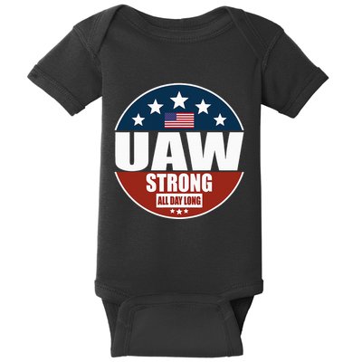 Uaw Strong Uaw Pride Uaw Laborer Worker Baby Bodysuit