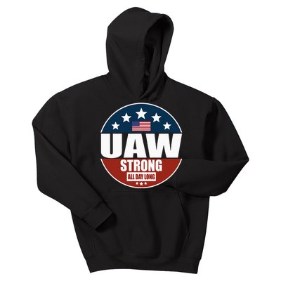 Uaw Strong Uaw Pride Uaw Laborer Worker Kids Hoodie