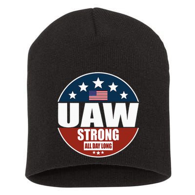 Uaw Strong Uaw Pride Uaw Laborer Worker Short Acrylic Beanie