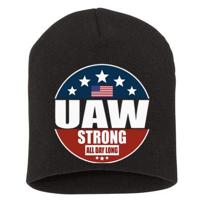 Uaw Strong Uaw Pride Uaw Laborer Worker Short Acrylic Beanie