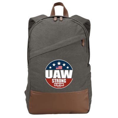 Uaw Strong Uaw Pride Uaw Laborer Worker Cotton Canvas Backpack