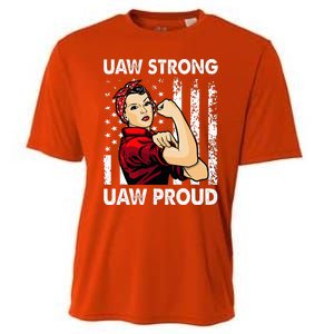 UAW Strong UAW Proud Union Pride UAW Laborer Worker Cooling Performance Crew T-Shirt