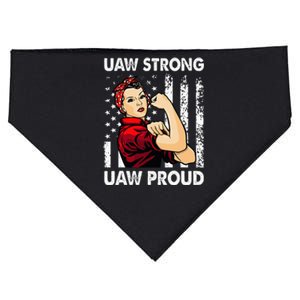 UAW Strong UAW Proud Union Pride UAW Laborer Worker USA-Made Doggie Bandana