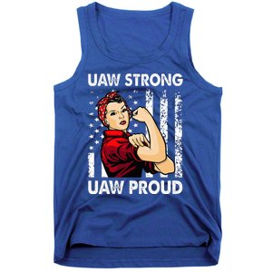 UAW Strong UAW Proud Union Pride UAW Laborer Worker Tank Top