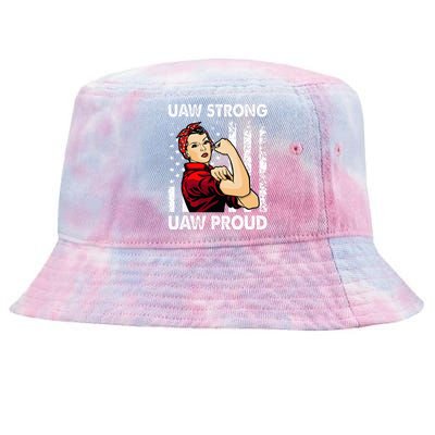 UAW Strong UAW Proud Union Pride UAW Laborer Worker Tie-Dyed Bucket Hat