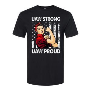 UAW Strong UAW Proud Union Pride UAW Laborer Worker Softstyle CVC T-Shirt