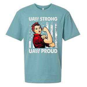 UAW Strong UAW Proud Union Pride UAW Laborer Worker Sueded Cloud Jersey T-Shirt