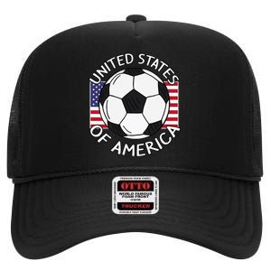 USA Soccer High Crown Mesh Back Trucker Hat