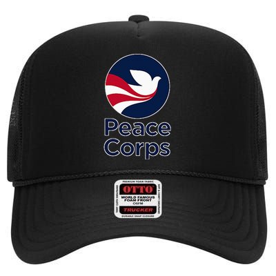 United States Us Peace Corps Volunteer Service High Crown Mesh Back Trucker Hat