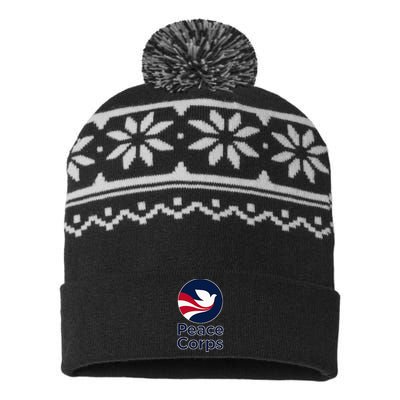 United States Us Peace Corps Volunteer Service USA-Made Snowflake Beanie