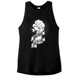 UAW Strike United Auto Workers Picket Sign Ladies PosiCharge Tri-Blend Wicking Tank