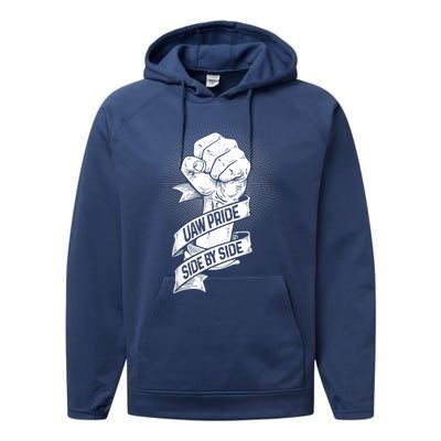 UAW Strike United Auto Workers Picket Sign Performance Fleece Hoodie