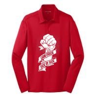 UAW Strike United Auto Workers Picket Sign Silk Touch Performance Long Sleeve Polo