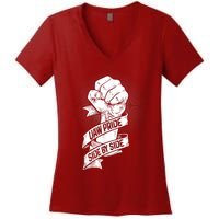 UAW Strike United Auto Workers Picket Sign Women's V-Neck T-Shirt