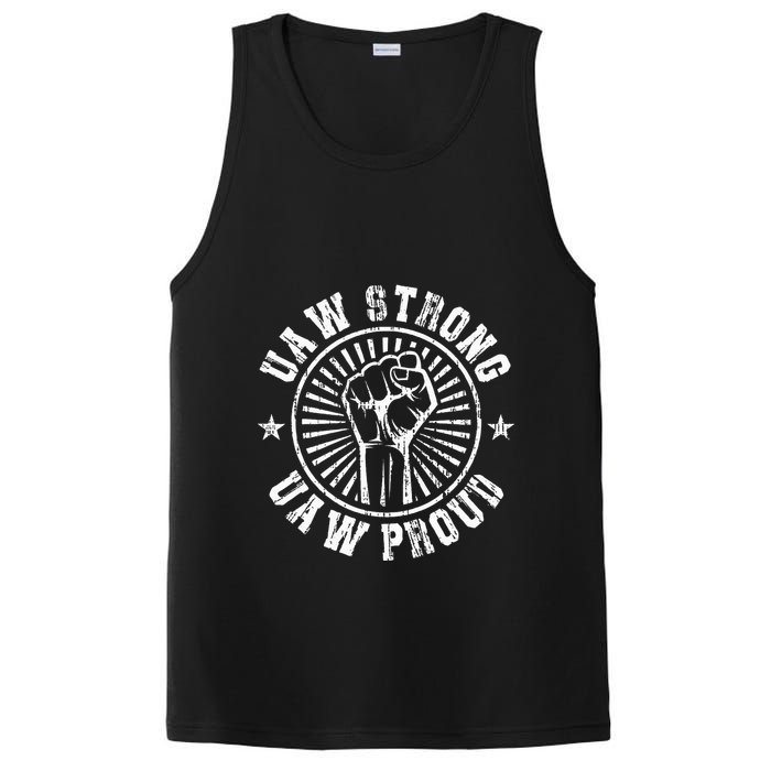 UAW Strong UAW Proud Union Pride Laborer Worker PosiCharge Competitor Tank
