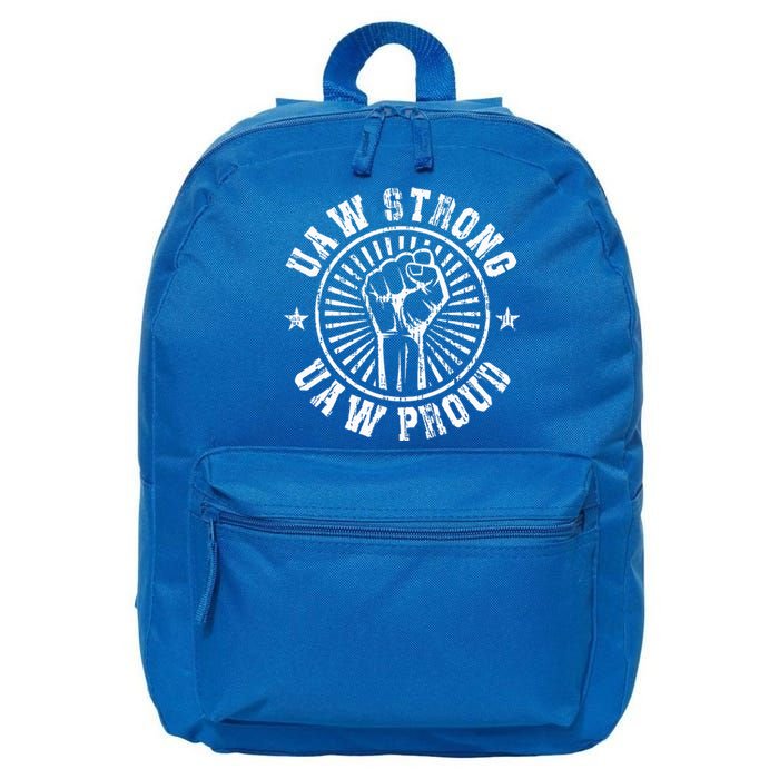 UAW Strong UAW Proud Union Pride Laborer Worker 16 in Basic Backpack