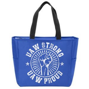 UAW Strong UAW Proud Union Pride Laborer Worker Zip Tote Bag